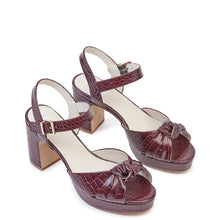 Kathryn Wilson Christelle Heel Wine Croc