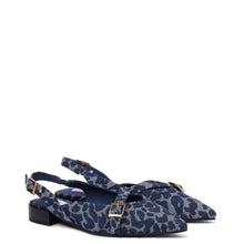Kathryn Wilson Chelsea Slingback Leopard Denim