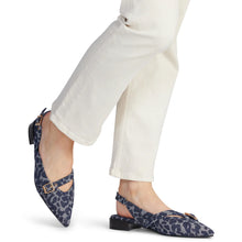 Kathryn Wilson Chelsea Slingback Leopard Denim
