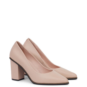 Kathryn Wilson  Carmel Heel Nude Calf