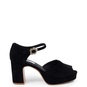 Kathryn Wilson Polly Heel Black Suede