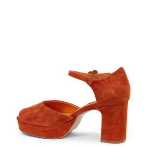 Kathryn Wilson Polly Heel Rust Suede