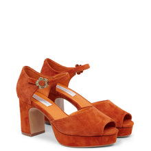 Kathryn Wilson Polly Heel Rust Suede