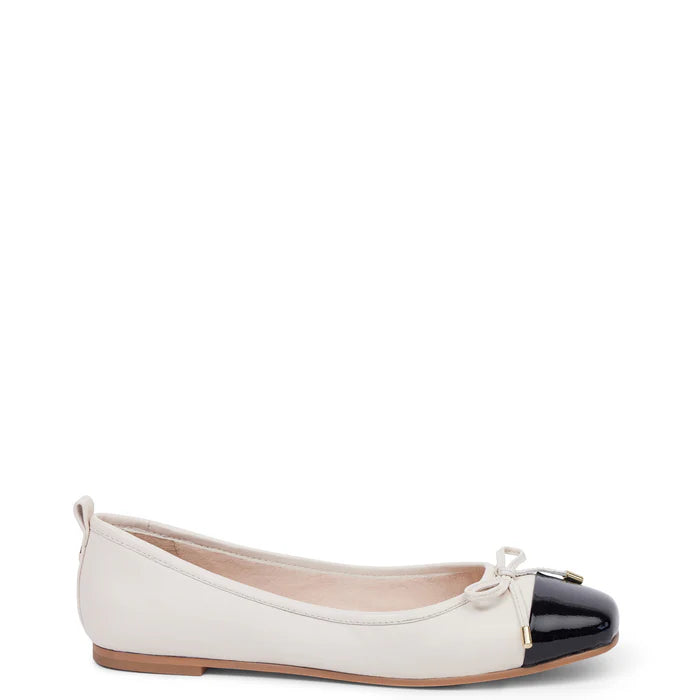 Kathryn Wilson Audrey Ballet Stone Calf/Black Patent