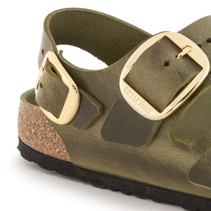 Birkenstock Milano Big Buckle Oiled Leather Olive/ Green Olive Regular