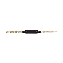 Saben Shoulder Strap Chain Gold Chunky & Black Leather