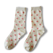 Kathryn Wilson Heart Socks Cream/Pink Heart