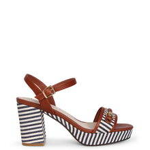 Kathryn Wilson Olivia Heel Walnut Calf/Ink Stripe