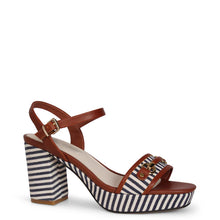 Kathryn Wilson Olivia Heel Walnut Calf/Ink Stripe