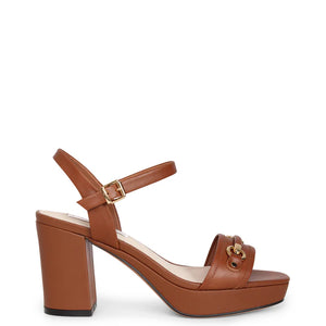 Kathryn Wilson Olivia Heel Walnut Calf