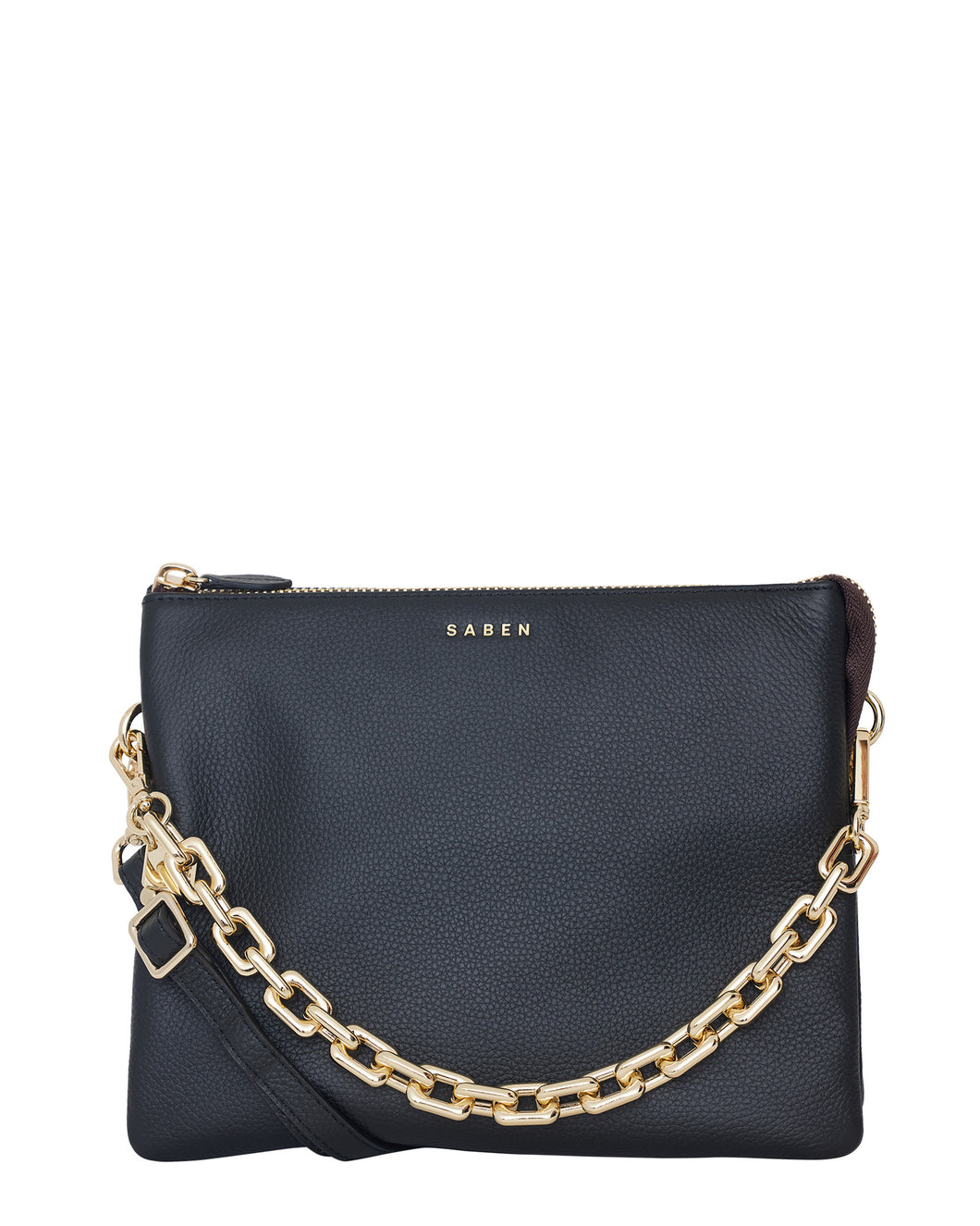 Saben Matilda Crossbody Black & Chunky Chain