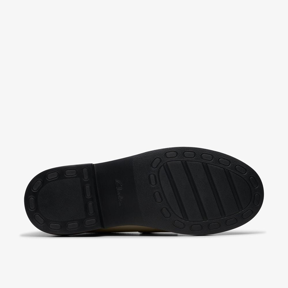 Clarks premium leather cream clearance