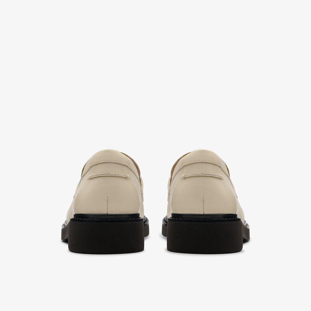 Clarks Splend Edge Cream Leather