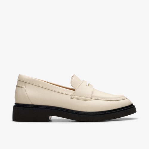 Clarks Splend Edge Cream Leather