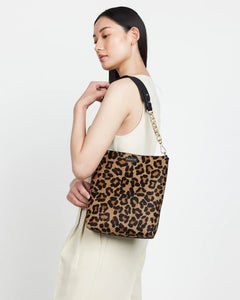 Saben Claudette Crossbody Black & Leopard Haircalf