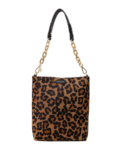 Saben Claudette Crossbody Black & Leopard Haircalf