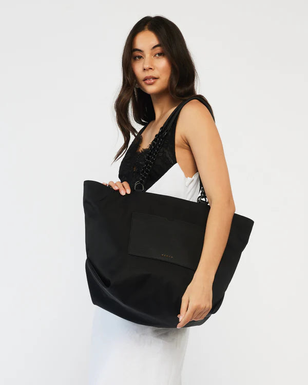 Saben Porto Tote Black Recycled Nylon – issimo christchurch