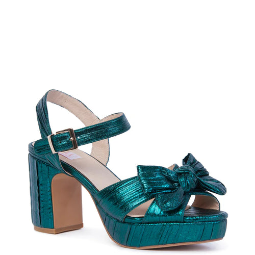 Kathryn Wilson MW Zsa Zsa Emerald Metallic Pleats