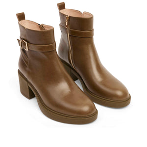Kathryn Wilson Naples Boot Khaki Hi Shine