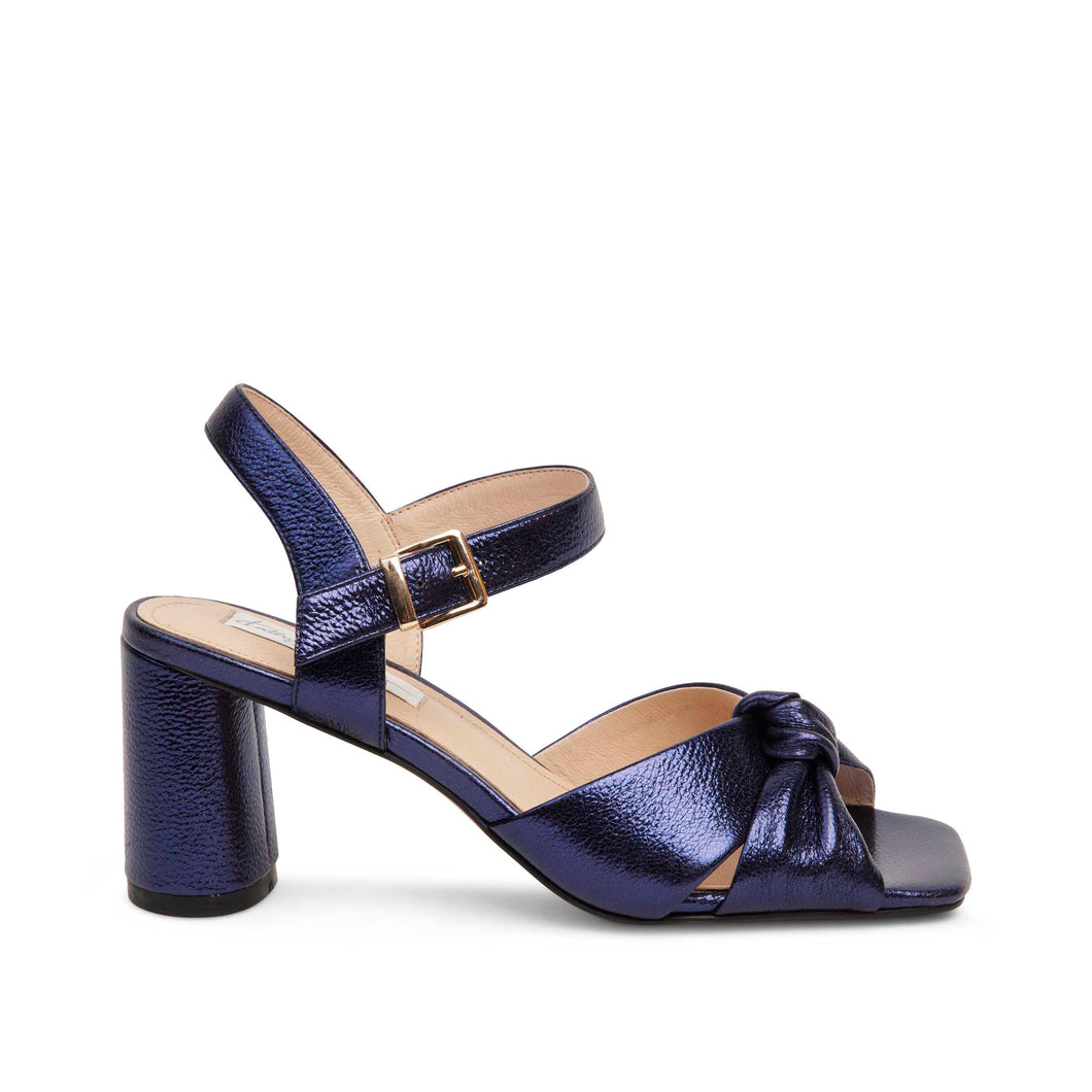 Kathryn Wilson Sandy Heel Ink Metallic Calf