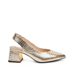 Kathryn wilson Aimee Slingback Gold Snake