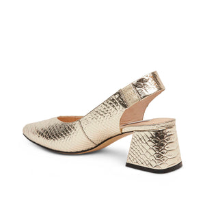 Kathryn wilson Aimee Slingback Gold Snake