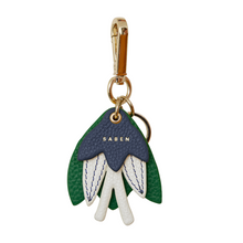 Saben Charm Keyring Navy Wildflower