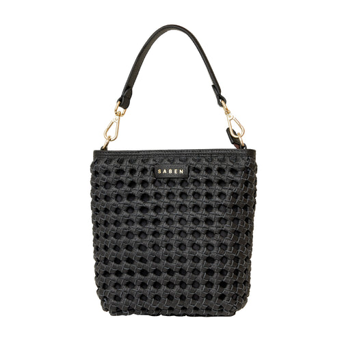 Saben Coco Mini Bag Black Fine Braid